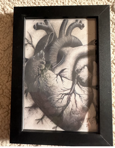 “Dark heart” by Alfonso Apodaca $150