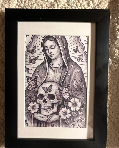 “Lady of Guadalupe” by Alfonso Apodaca $150