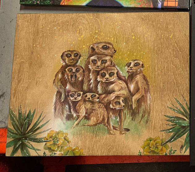 “Meerkat Mob” Artist Unknown $40*