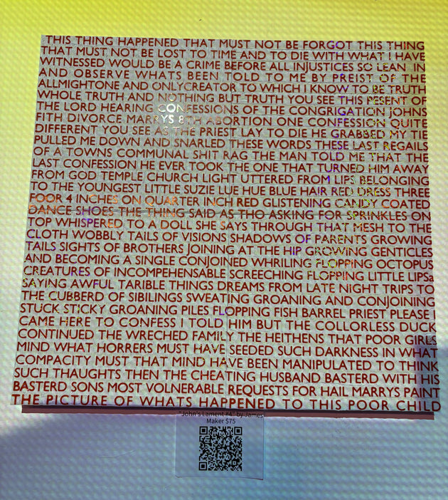 "John's Lament #4" by James Maker $75