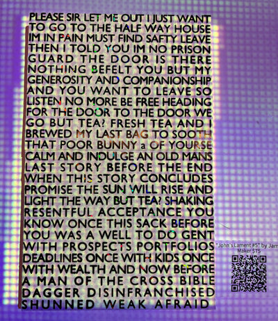 "John's Lament #5" by James Maker $75