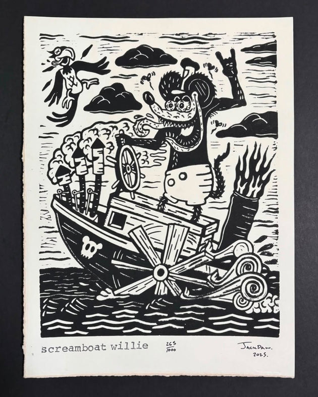 “Screamboat Willie“ by Jack Daw $75