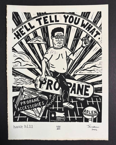 “Hank Hill“ by Jack Daw $75