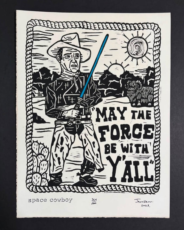 “Space Cowboy“ by Jack Daw $75