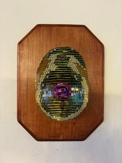 "Don't Be A Disco Boob! gold" by Jacqui Milton $125