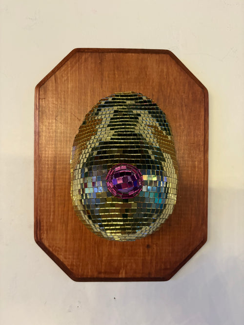 "Don't Be A Disco Boob! gold" by Jacqui Milton $125