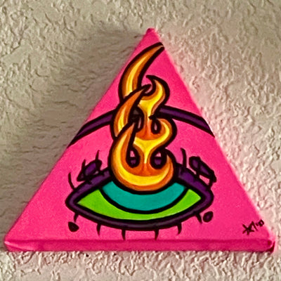 "666 FLAMING EYE" by Amy Sherman $100