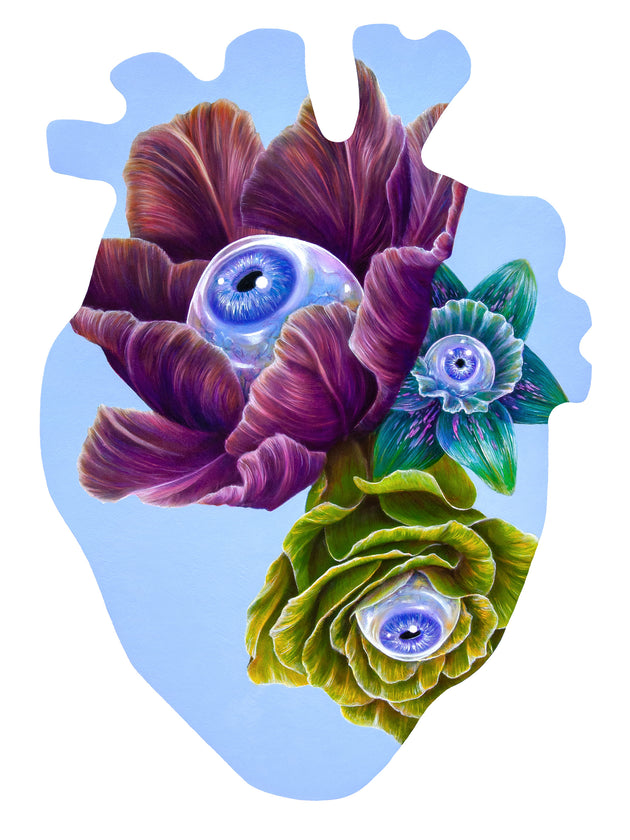 "Orbital Blossom Blue" by Holli Michener $200