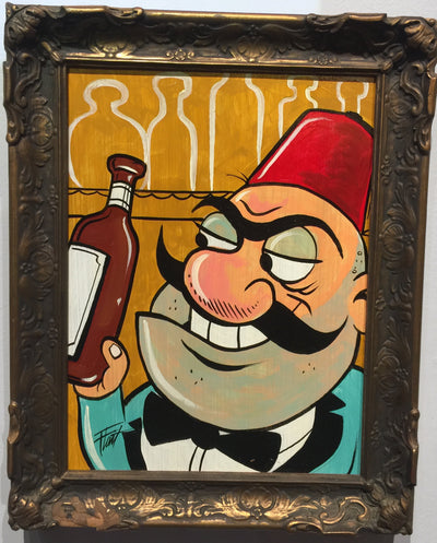 "Mustache Bartender" by William "Bubba" Flint $120
