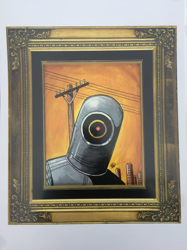 "Peeking Robot" print by William ‘Bubba’ Flint  $45