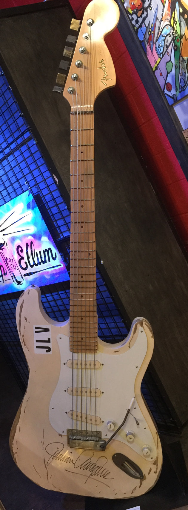 “Jimmy Vaughan’s Guitar, *signed* by Jimmie Vaughan, March 2016”” by James Bauer & Pascale Pryor