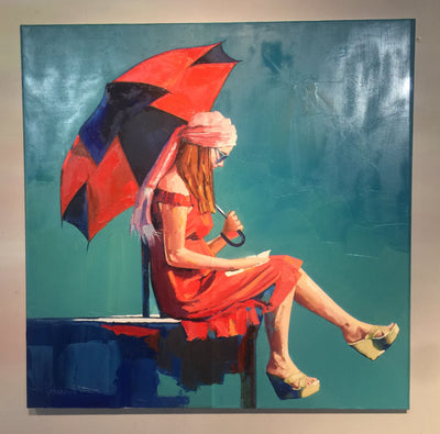 "Big Red Umbrella" by Shannon Kincade $5500