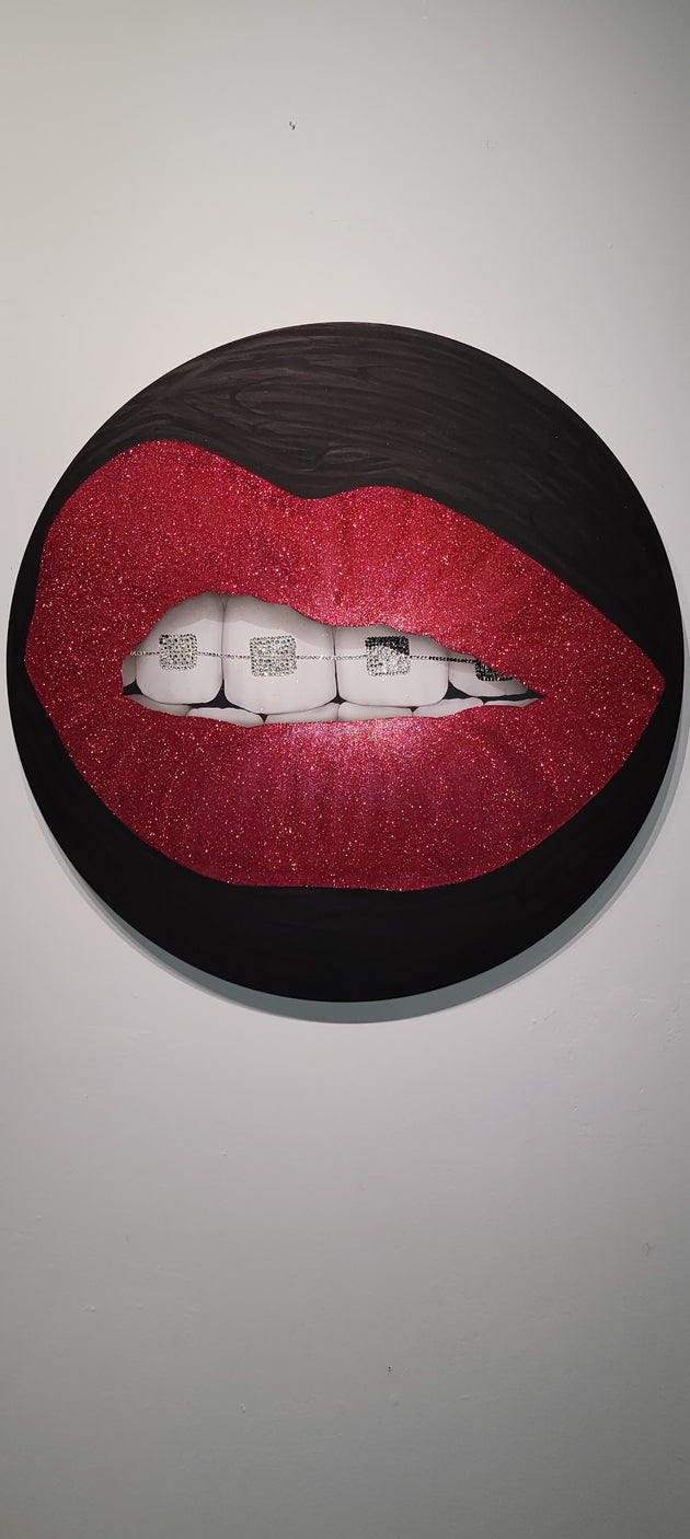 "Braced For A Kiss" by Artist Till Death $450