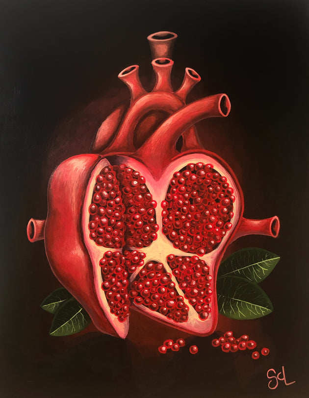 “Heart Pomegranate” by Sarah Curl-Larson $350